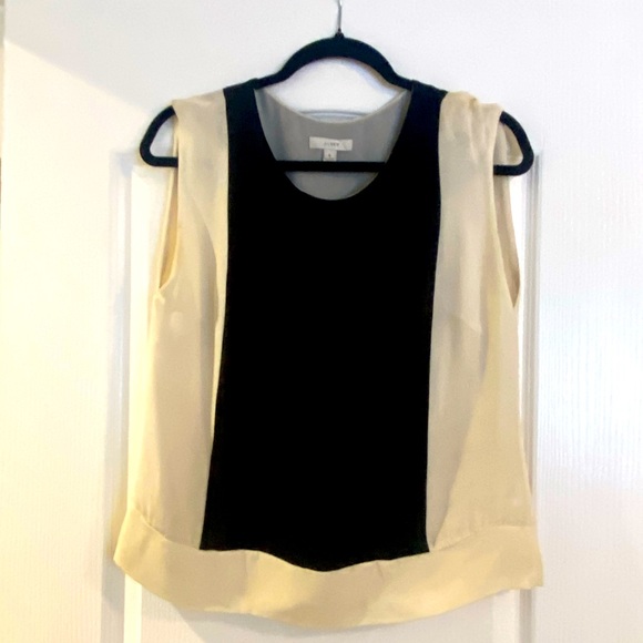 J. Crew Tops - J Crew 100% silk color block boxy blouse top